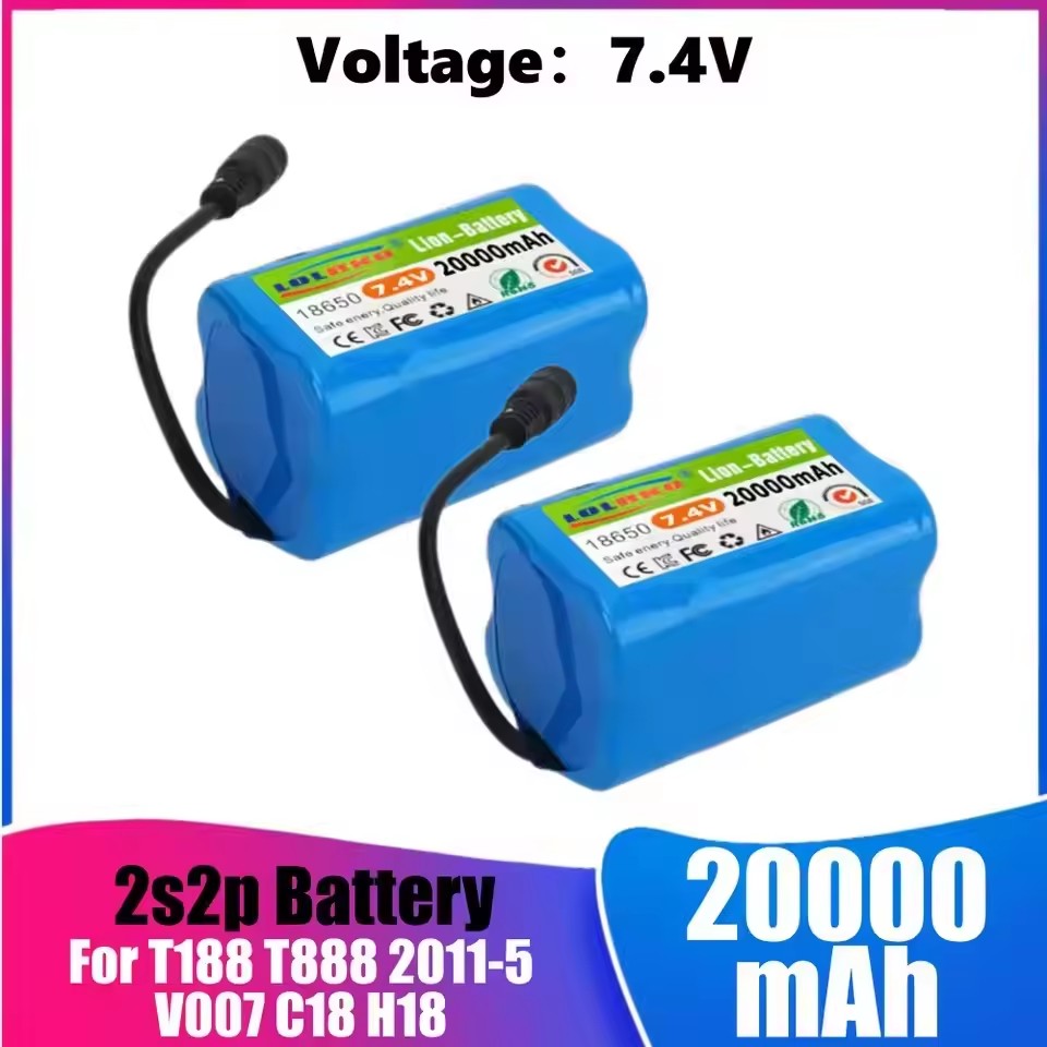 7.4V 20000mAh pil ile USB şarj - Fish Finder Charger incelemesi ve fiyatı