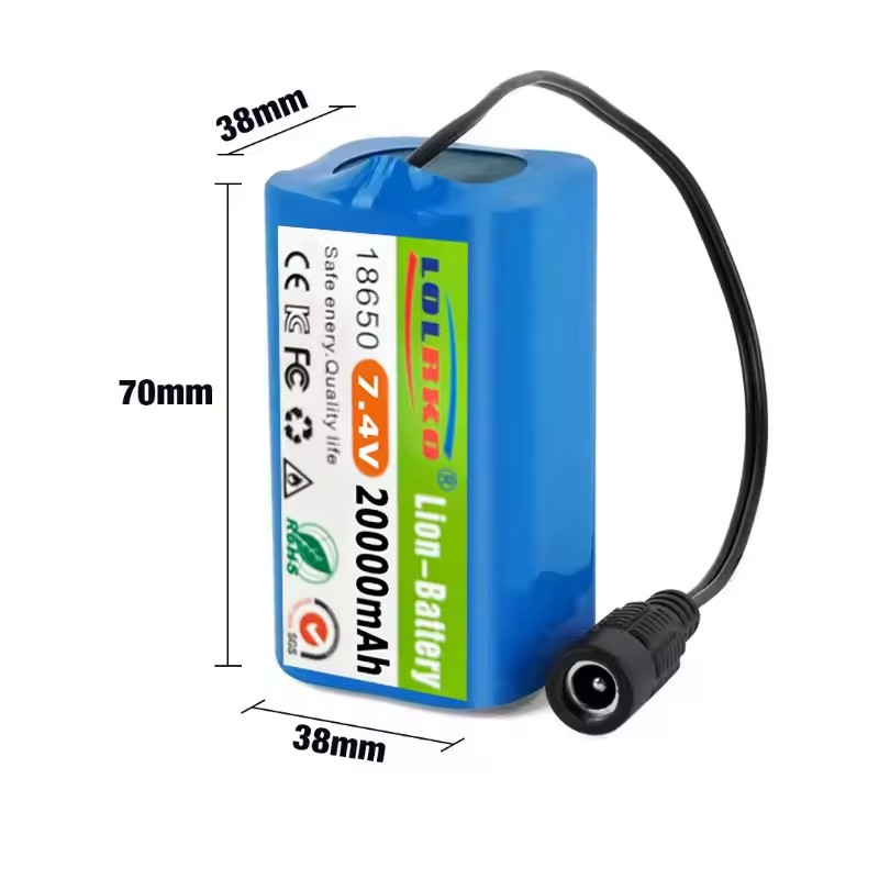 7.4V 20000mAh pil ile USB şarj - Fish Finder Charger incelemesi ve fiyatı